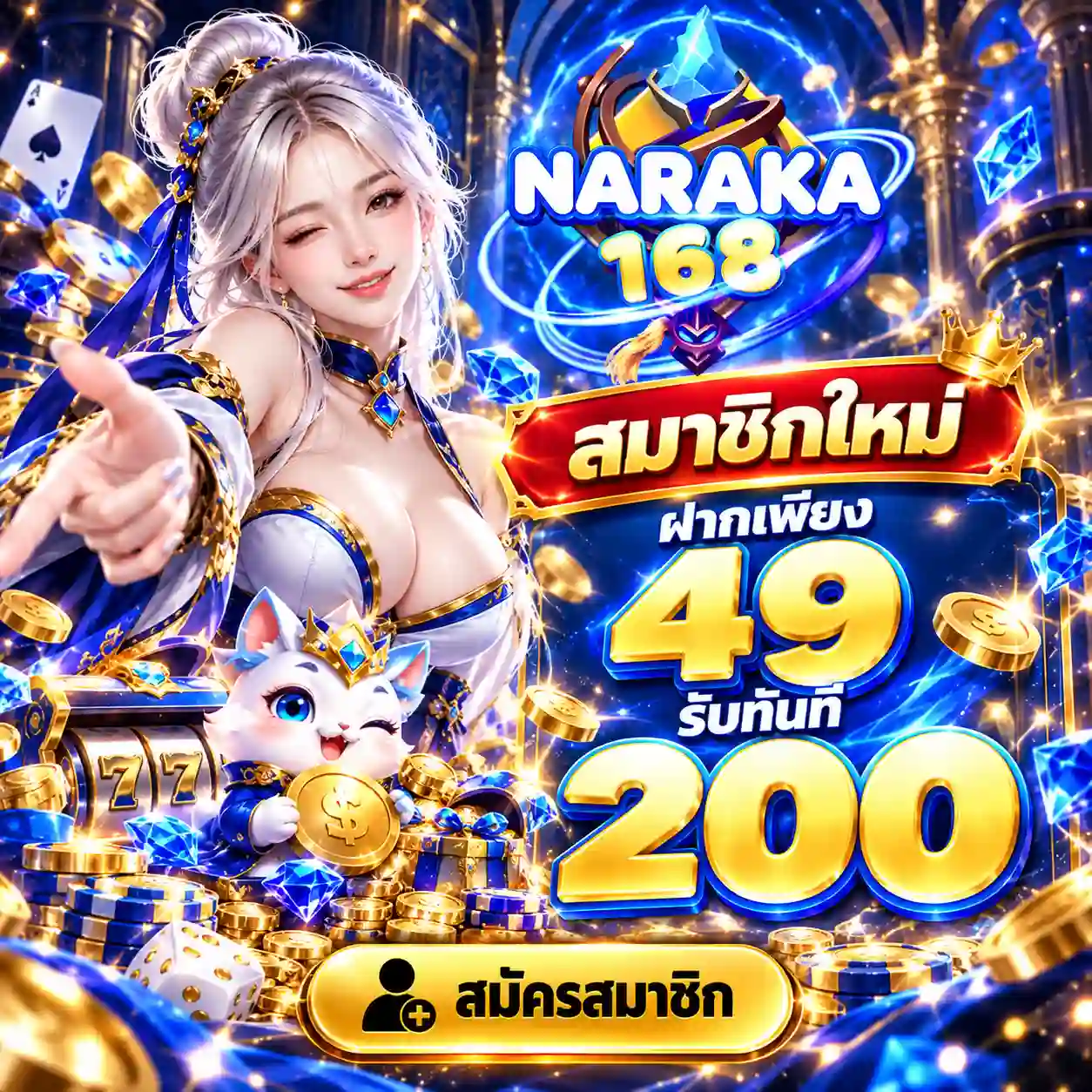 NARAKA168 เปิดคลังเกมคาสิโนสด
